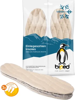 Produktbild von biped 2 Paar Thermosohlen mit Wolle und Aluminium Unterseite z2391(39)