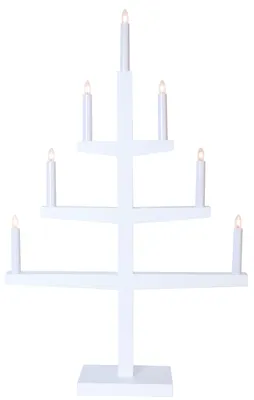 Produktbild von Best Season Fensterleuchter "Tripp" 7flammig Material: Eiche, Farbe: weiss, ca. 76 x 49  cm, 212-18