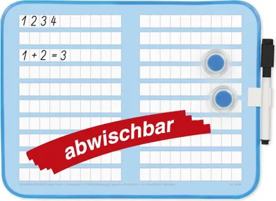 Produktbild von TimeTEX Prima-Colori Rechenübungs-Whiteboard, 4-tlg., magnethaftend