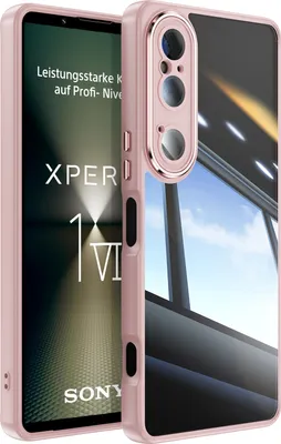 Obrázek produktu pro Pouzdro na mobilní telefon Sony Xperia 1 VI Hybrid Transparent TPU PC Military Protection s krytem fotoaparátu růžové