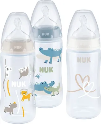 Zdjęcie produktu dla NUK First Choice+ zestaw 3 szt. - niebiesko-biały, nie zawiera