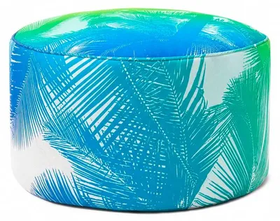 Image de Lumaland, pouf rond de 50 litres, multicolore, style tropical
