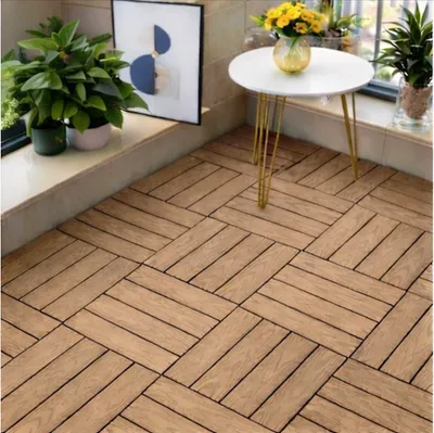 Immagine prodotto di RHP 22x Premium WPC click tiles - piastrelle per terrazze e balconi 30x30 cm, effetto legno, impermeabile, resistente alla corrosione, sistema a innesto, facile da posare JS-1