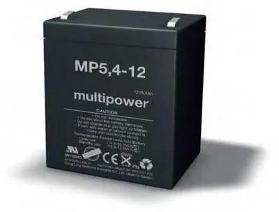 Produktbild von Multipower Bleiakku MP5,4-12 - 12V 5,4Ah 4,7mm Steckkontakte