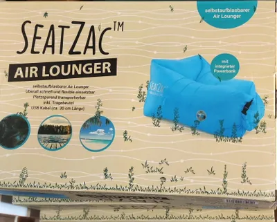 Produktbild von SeatZac Air Lounger – selbstaufblasbarer Outdoor-Sitzsack mit Powerbank
