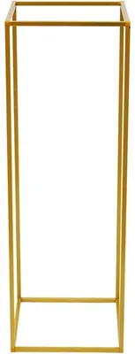 Immagine prodotto di Portafiori per matrimoni - Colonna geometrica - Set da 10 pezzi - 27×27×80 cm - Ferro - Decorazioni da tavola e da centro tavola