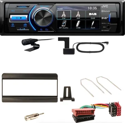 Produktbild von JVC KD-X561DBT Digitalradio Bluetooth USB Einbauset für Focus Fiesta Puma Mondeo