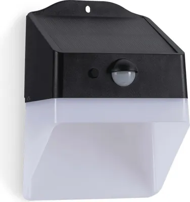Image de Applique murale Led d'extérieur solaire Noire 2WDétecteur de mouvement Angle120° IP65 ASLO