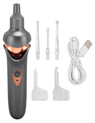 Produktbild von LED-beleuchtetes Ohrstöpsel-Set, geräuscharm, Tiefenreinigung, elektrischer Ohrenschmalz-Vakuumentferner für Kinder und Erwachsene, Grau