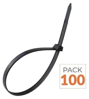Produktbild von 100er-Pack – Kabelbinder 100 x 3,5 mm, schwarz
