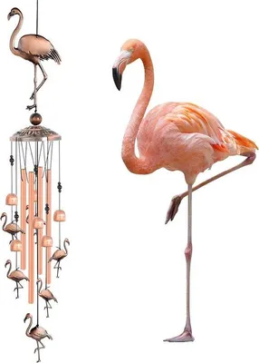 Produktbild von Famanu Windspiel Flamingo für den Außenbereich - Dekoration für Garten und Terrasse