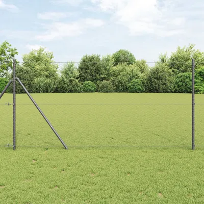 Produktbild von Möbel Zaunset Set aus 2 Grau Stahl 25 x 1,2 m Maschenweite Langlebig - Zaunzubehör 3352818