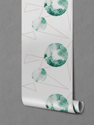 Produktbild von Coloray Fototapete 152x104 cm Latextapete Magicstick - Marmormond Punkte Dreiecke geometrisch