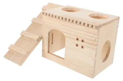 Image de Nid et abri en bois pour hamster et autres petits animaux