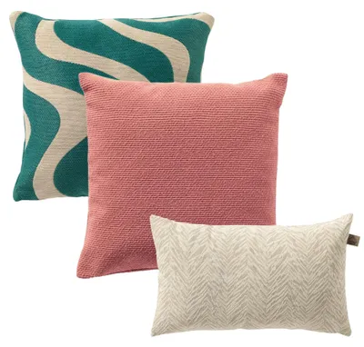 Produktbild von Dutch Decor Dekokissen-Set Blush Wave 45x45 cm Blau