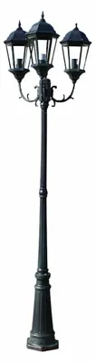 Produktbild von vidaXL Gartenlaterne 3-flammig 230 cm Dunkelgrün/Schwarz Aluminium