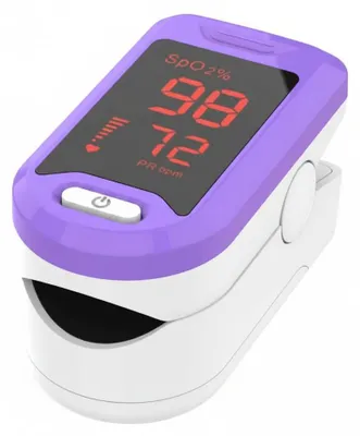 Produktbild von Fingerpulsoximeter MK87 mit OLED-Display, SpO₂- und Pulsmessung, Ein-Knopf-Bedienung, tragbar, ohne Batterien - Blau