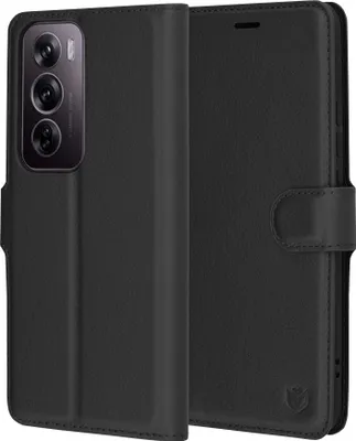 Productafbeelding van Techsuit lederen portemonnee-hoes met klap voor de Oppo Reno12 Pro - Zwart