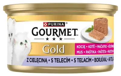 Produktbild von PURINA GOURMET GOLD KITTEN Katzennassfutter Mousse mit Kalbfleisch 85g