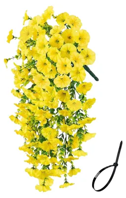 Produktbild von 1/2 Stück künstliche Hänge-Prunkwinde, UV-beständig, Kunstblume, Hochzeitsdekoration, für drinnen und draußen, Garten, Wanddekoration, Kunstblumendekoration C
