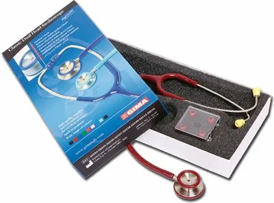 Immagine prodotto di GIMA CLASSIC DUAL HEAD STETHO, Stetoscopio per medicina interna, bordeaux