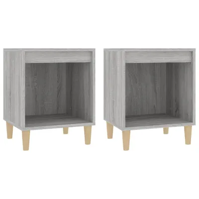 Produktbild von Nachttische 2 Stk. Grau Sonoma 40x35x50 cm
