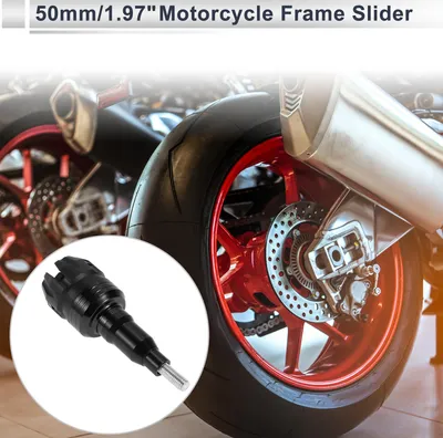 Produktbild von 10mm Motorrad Slider Rahmen Aluminiumlegierung Kunststoff Rad Verkleidung Schutz Crash Pad Schutzbügel 50mm 117mm mit Bolzen Schwarz 1 Set