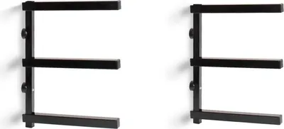 Produktbild von XPOtool 2x 3-stufiges Kragarmregal – 310 x 30 x 425 mm – Max. Tragkraft 150 kg, 50 kg/Stufe – Stahl – für Holzlagerung