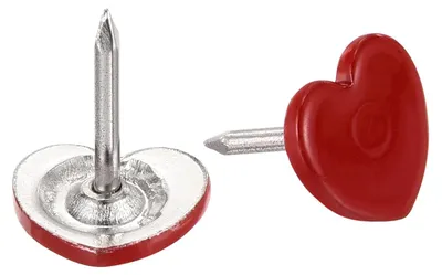 Produktbild von Dekorative Reißzwecken – 30 Stück, 11 mm x 12,5 mm, rot