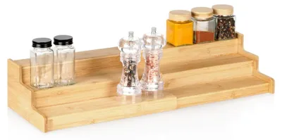 Produktbild von Vilde | Küchenregal aus Bambus - 3 Etagen - Ausziehbar - Gewürzorganizer