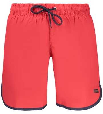 Produktbild von Stylische Rote Badehose für Herren – Elastischer Bund mit Kordel
