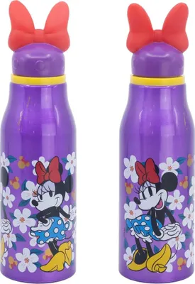 Immagine prodotto di Disney Minnie Mouse 3D Bottiglia d'acqua in alluminio per bambini Bottiglia da 690 ml
