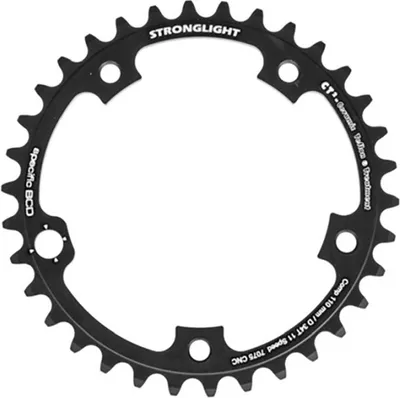 Productafbeelding van STRONGLIGHT kettingblad CT2, zwart, 110 mm, voor Campagnolo 11-speed, 34 tanden