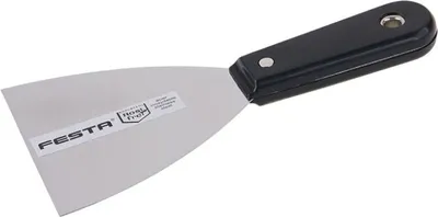 Produktbild von Spachtel mit 100mm Klinge aus Nirosta und Kunststoffgriff