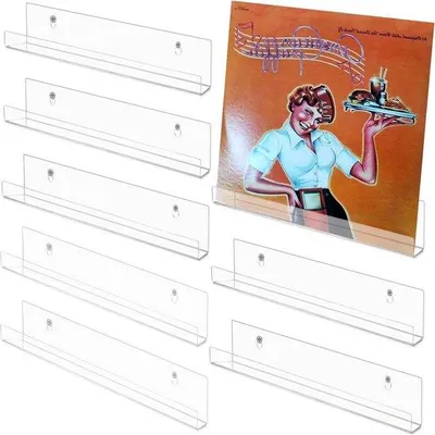 Produktbild von Famanu Wandhalterung Acryl 8 Stück - dekorative Fotohalter für Wand und Regal