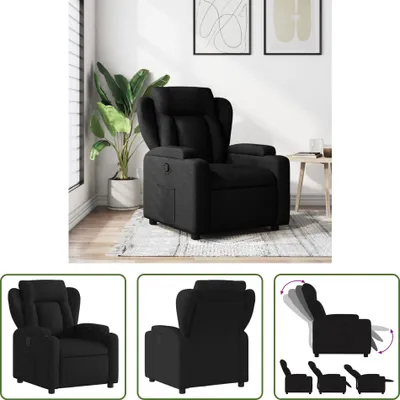 Produktbild von The Living Store Relaxsessel Schwarz Stoff