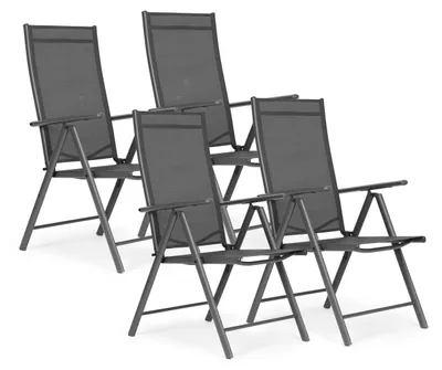 Obrázek produktu pro MultiGarden WR1652 Sada skládacích zahradních křesel, ocel, 7 poloh, 4 ks, šedá