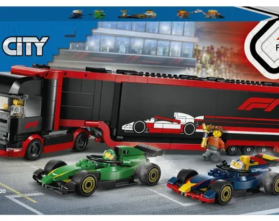 Immagine prodotto di LEGO City 60445 Autotrasportatore F1 Con Monoposto RB20 E AMR24 F1 - Camion Giocattolo Con 2 Modelli Di Auto E 5 Minifigure