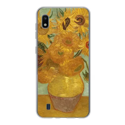 Produktbild von MuchoWow® Handyhülle Schutzhülle Hülle für Samsung Galaxy A10 Sonnenblumen - Vincent van Gogh Silikon Softcase Handy Hülle - Schutzhülle