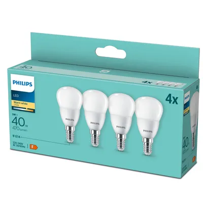 Obrázok produktu pre Philips 8719514313583, 4,9 W, 40 W, E14, 470 lm, 15000 h, Teplá biela