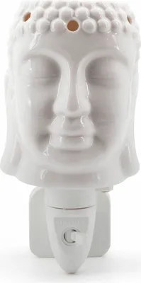 Produktbild von Candle Brothers Duftlampe, Nachtlicht Buddha, Keramik, elektrischer Betrieb, HxBxT: 15,5x8,5x11,5 cm, weiß