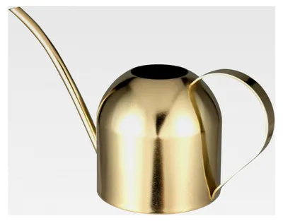 Produktbild von 900ML Edelstahl Gießkanne, moderne Blumengießkanne mit langem Auslauf für Zimmerpflanzen (Gold)