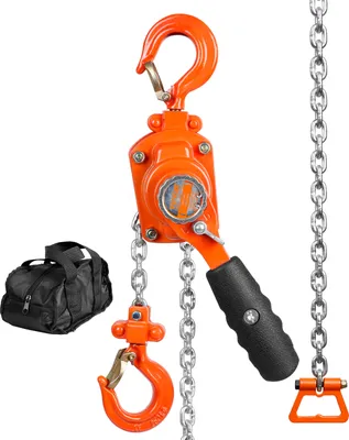 Produktbild von VEVOR Mini Hebelzug 0,25T Tragfähigkeit Kettenzug 260N Zugkraft Flaschenzug 1,40m Hubhöhe Ratschenzug Ф4x12mm Hubkettengröße Hebezug Weston Doppelklinkenbremse 360° drehbarer Haken Handkettenzug