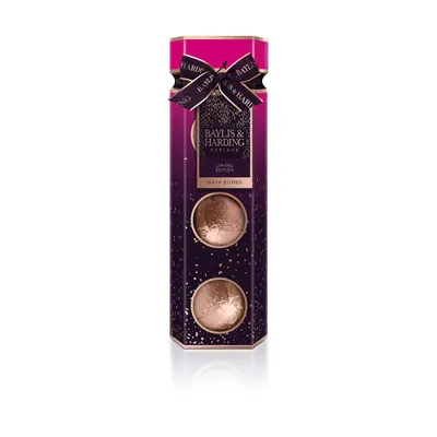 Produktbild von Baylis & Harding 3er-Set prickelnde Badebomben - Feige & Granatapfel