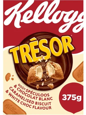 Immagine prodotto di Kellogg's Tresor Speculoos Breakfast Cereal 375g – Cereali croccanti al sapore di Speculoos