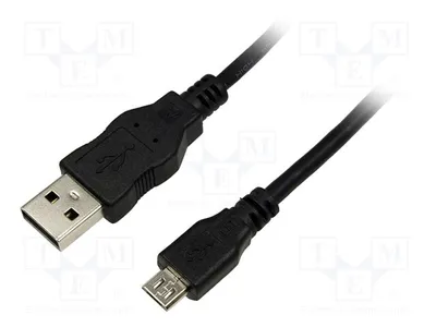 Obrázok produktu pre 1x Kábel s niklovou úpravou, konektor USB-A, konektor Micro-USB-B, dĺžka 3 metre. CU0059 – USB kábel