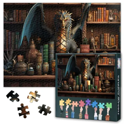 Produktbild von Puzzle 1000 Teile, Drakenmotiv, 50 x 68 cm, für Erwachsene