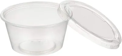 Produktbild von Dressingbecher 100 ml, transparent mit Deckel, aus PP, 1000 Stück