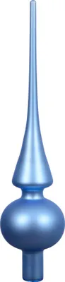 Christbaumspitze Glas 26cm - Himmelblau matt