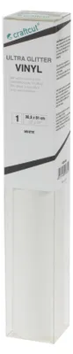 Produktbild von Kreativplotter Ultra Glitter Vinyl WHITE 30,5 x 61 cm